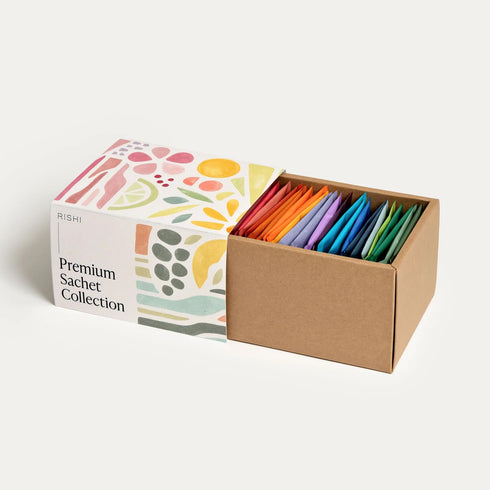 Rishi Tea Sachet Sampler Gift Box - Assorted Tea Set of Organic,