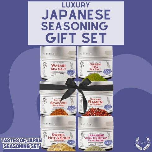 Set Pack GLP-1 Japanese Seasonings Gourmet Gift | Tastes of Japan | Artisanal Spice Blends Six | Non GMO, All Natural |