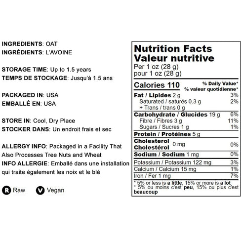 Food to Live Whole Grain Oat Groats Oat Berries in Bulk. Kosher Hulless Seeds, Rich in Protein, Soluble Fiber. Suited