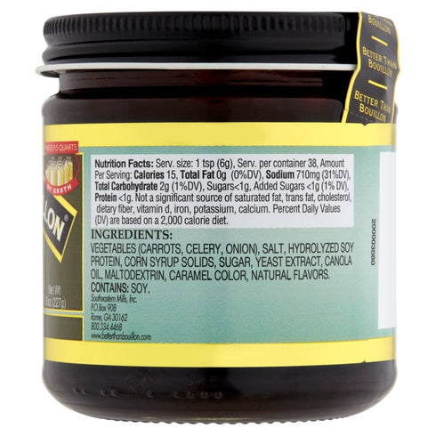 Pack, 1 1 8 (2 Better Than Bouillon Vegetarian Base Variety Jar of No Chicken Base & Jar of No Beef Base, Ounce Jars