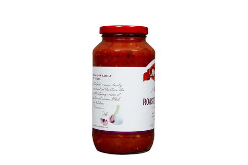 Slow-Simmered 25 Oz Pack 6 Mezzetta Family Recipes Roasted Garlic Marinara Sauce - Sweet Plum Tomatoes, Fresh Onions