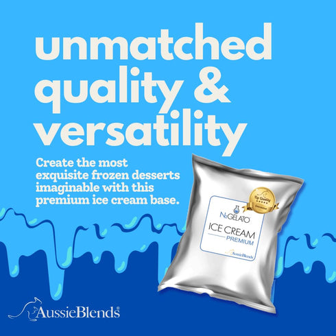 2-Pack, AussieBlends Premium Ice Cream Mix For Soft Serve, Rolled Ice Cream, Gelato, Liquid Nitrogen, Imported