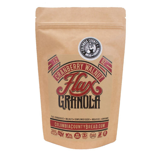 Columbia County Bread & Granola Flax Granola - Cranberry Walnut - Gluten Free - 12 oz
