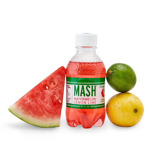 12 Count Boylan Bottling MASH Great Tasting Watermelon Lemon Lime Lightly Carbonated Fruit Drink - Low Calorie & No