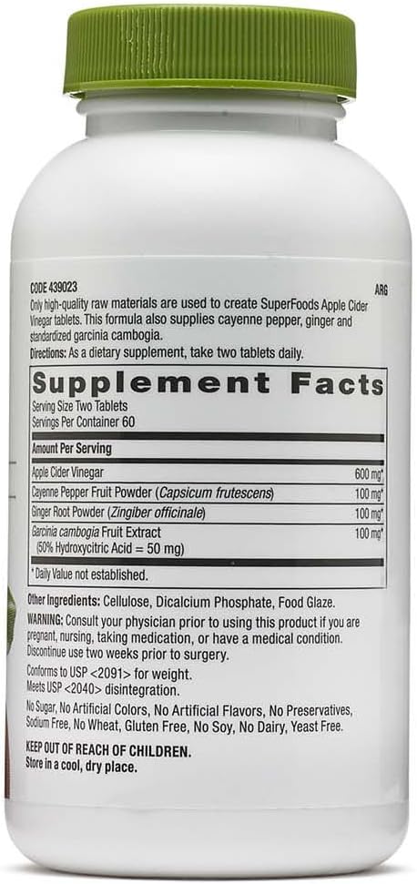 16 oz GNC SuperFoods Organic Apple Cider Vinegar - fl
