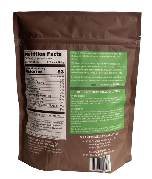 Granite Mill Farms 30 oz 4 Pack Organic Sprouted Flour Collection, Stone-Milled Whole Grain, Hard Red Wheat, Hard White