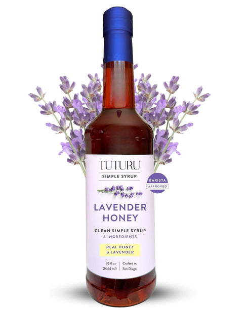 Lavender Honey Simple Syrup for Coffee, Cocktails, Tea, Matcha - Clean Simple