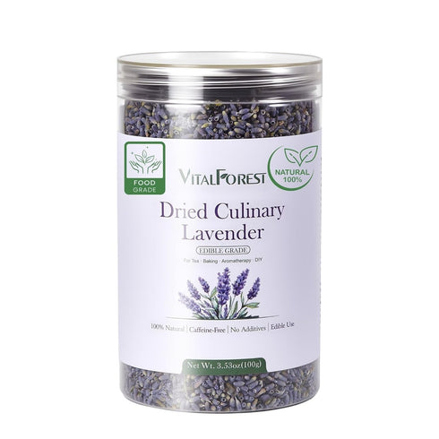 Dried Culinary Lavender 100% Natural Food Grade Lavender Buds Herbs Tea, 3.53oz