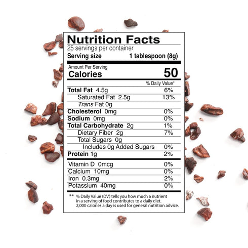 100% 7 oz (25 One Farm by WAAYB Organic Cacao Nibs, Single Estate, Non-GMO, Fair-Trade, Vegan, Gluten Free, Raw Rizek