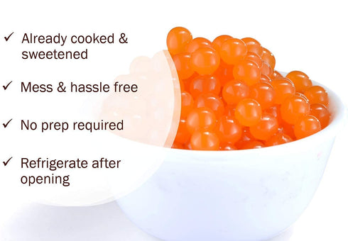 3 2 LB, Pack 3) Flavors Popping Boba Pearls Bursting Tea Balls Drink & Dessert Topping Strawberry, Blueberry, Peach