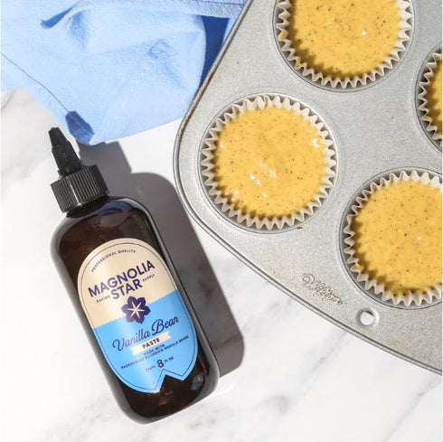 Magnolia-Star Baking Supply Co. 8 oz (1 Magnolia Star Vanilla Bean Paste, Ct), Madagascar Bourbon Beans, Vanilla Paste