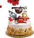 Toyvian Sloth Cake Topper Set, Creative Cute Decor for Birthday Party, 4pcs