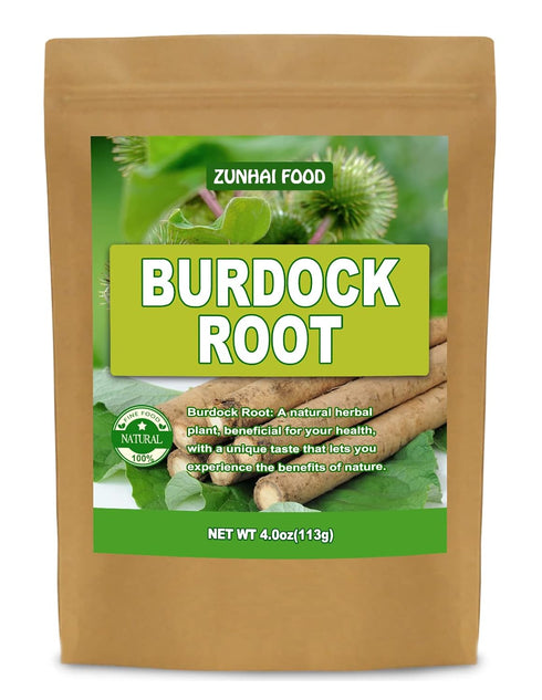 Premium Natural Burdock Root, Dried Cut & Sifted, 4.0oz (113g), Non-GMO, Caffeine Free