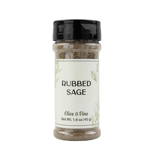 Olive & Vine Rubbed Sage, Earthy & Aromatic, Seasoning for Roasted Poultry,