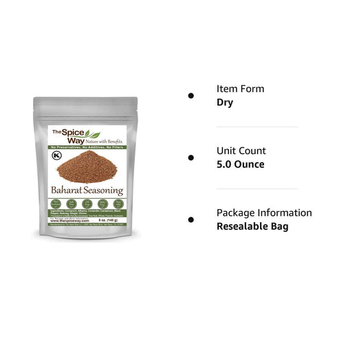 The Spice Way - Baharat Spice Blend Mix 5 oz, Middle Eastern Seasoning, No Additives or Preservatives