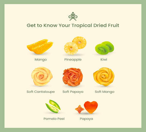 Dried Fruit Gift Basket- Heart Shaped Food Tray- Gourmet Assortment of Premium Tropical Fruits in Reusable Bamboo Heart
