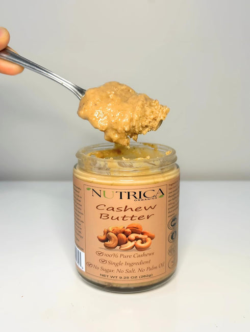 100% 9.25oz (262gr) Pure Cashew Butter, Single Ingredient, No Salt, No Sugar, No Palm Oil, No Additives, Vegan, Plant