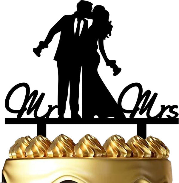 Funny Game Console Wedding Cake Topper, Video Game Gamer Couple Cake Topper for Wedding & Party Decorations