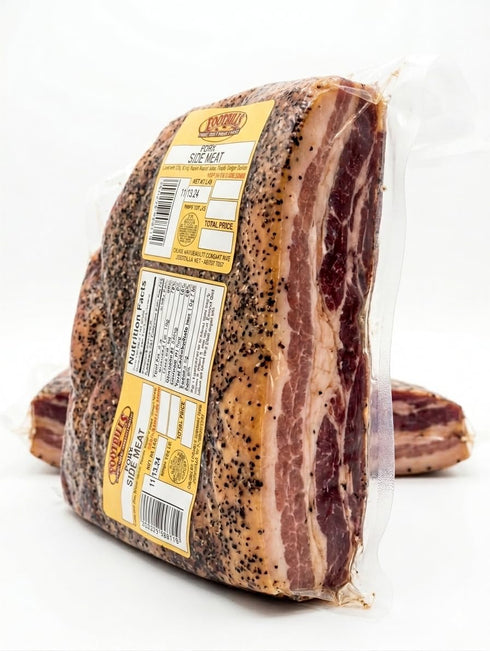 Generic Country Southern Sugar Cured Ham Slices North Carolina Foothills Ham, Traditional Dry Cured (Side Meat)