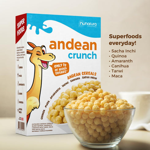 2-Pack (10.5 oz 6 (2g) Andean Crunch: Superfood Cereal Each) Superfoods, Protein, Fiber Low Added Sugar Vegan