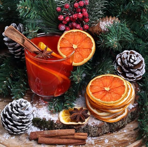Utama 50+ Dehydrated Blood Orange Slices Dried Citrus Wheels for Cocktails, Garnishes, Crafts, and Decorations