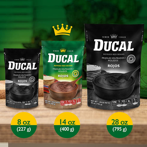 14.1 Ducal Red Refried Beans Pouch, Ounce