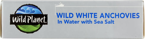 4.4 oz Wild Planet White Anchovies Lightly Salted in Water