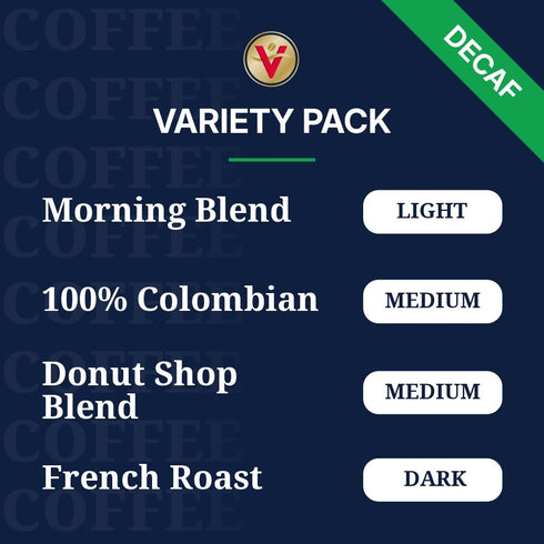 Pack 100% 54 Count, Victor Allen's Coffee Decaf Coffee Variety (Decaf Donut Shop Blend, Morning Blend, French Roast