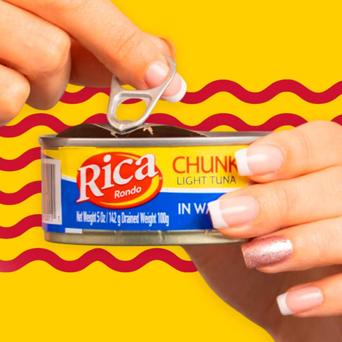 5 oz Rica Rondo Chunk Tuna in Water, Wild Caught, Easy Open Can