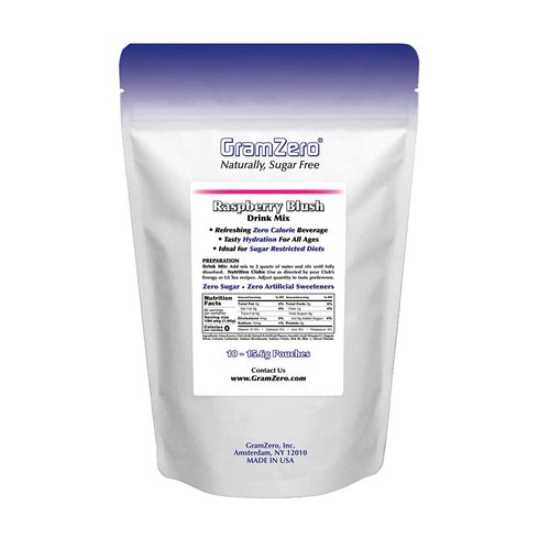 Pack, GramZero Raspberry Blush, Sugar Free Drink Mix, Pitcher Great For Nutrition Club Loaded Tea, Zero Calorie, Stevia