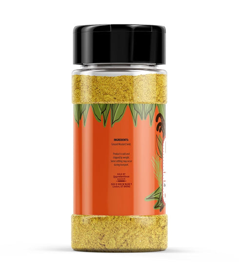 3.2 oz, Unpretentious Mustard Flour, Extra Hot Mustard, Sharp Flavor, Great in Dips & Dressings, Enriches Flavor