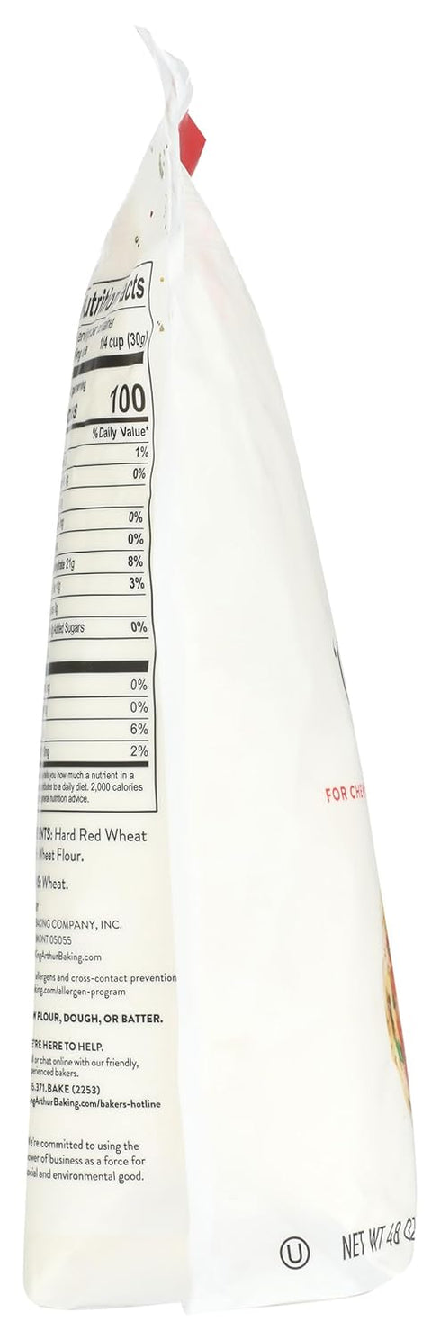 King Arthur 00 Pizza Flour, Non-GMO Project Verified, 3lb 100% American Grown Wheat
