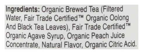 Eat The Change 16 (Pack 12) Just Ice Tea Organic Peach Oolong Tea, Kosher, Fluid Ounces