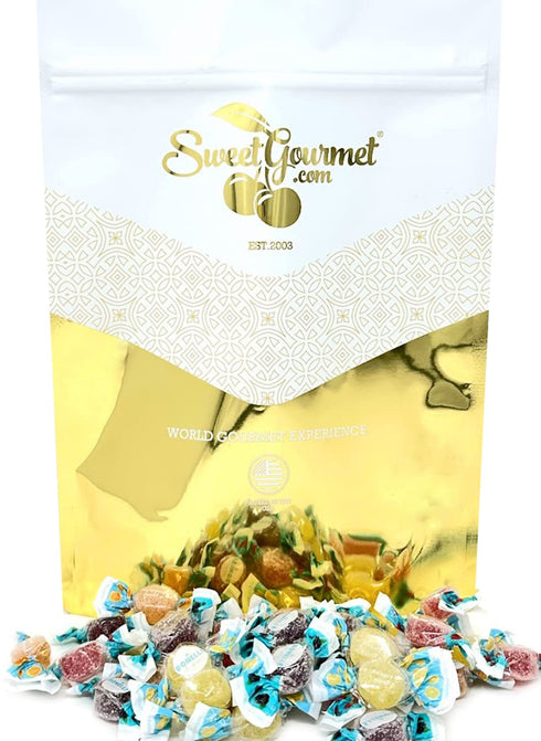 3 SweetGourmet Sugar-Free Italian Assorted Fruit Jellies | Individually Wrapped | Pounds