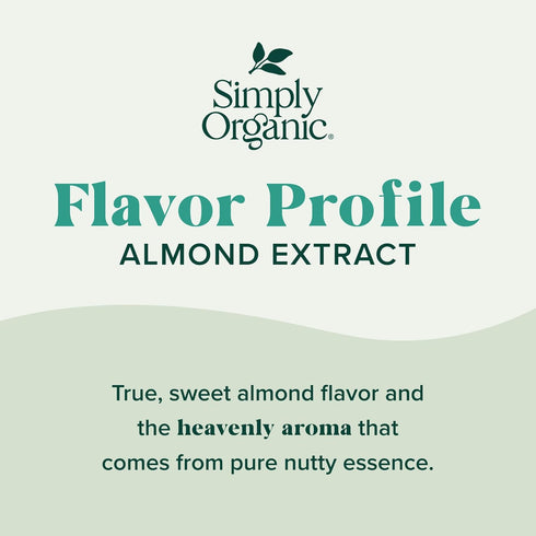 4 Simply Organic Almond Extract, Ounce Glass Jar, Warm Sugar-free Vegan Flavor for Desserts, Coffee and Smoothies