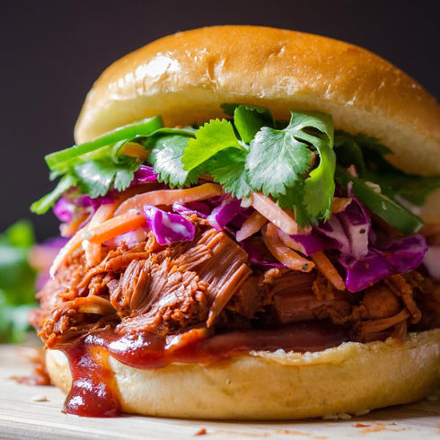 100% 29g Pack 1 8oz Old Hacienda Pulled BBQ Flavored Pork | Shredded Seasoned Pork with Sauce | Fully Cooked & Ready