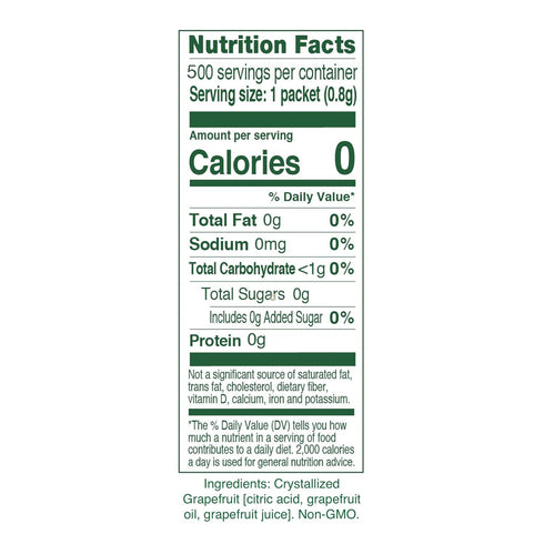 500ct (Pack 1) 0 Packets Packets True Grapefruit of - Water Enhancer - Bulk Dispenser - Calorie Drink Mix For Water