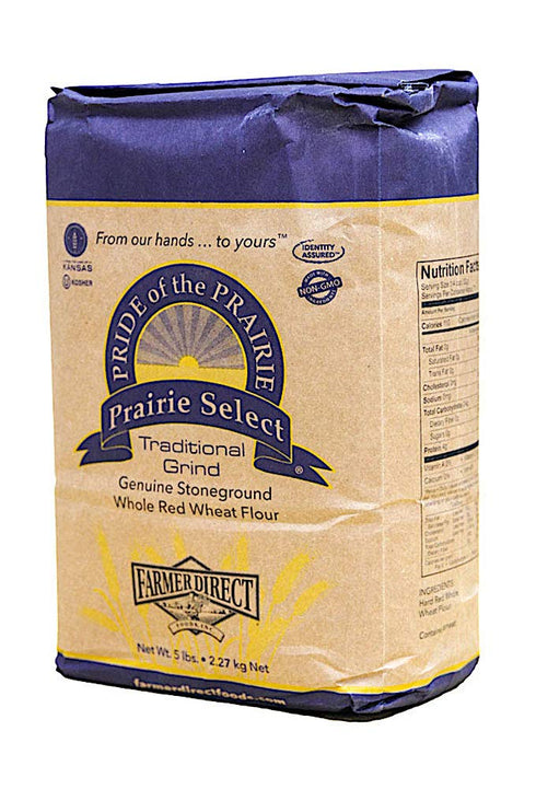PRIDE OF THE PRAIRIE 5 LB Midwest Stoneground Wheat Made by Farmer Direct (Hard Red Winter