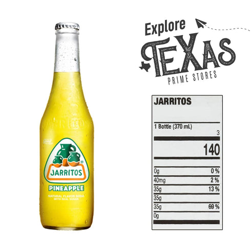 12-Pack 12 oz 100% Jarritos of Pineapple Mexican Soft Drink Glass Bottle fl Made with Natural Sugar