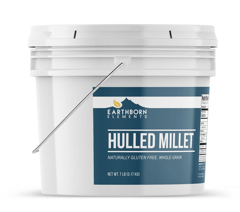Earthborn Elements Hulled Millet, 1 Gallon Bucket, Perfect for Baked Goods, Hot
