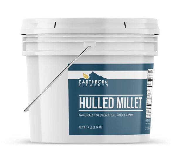 Earthborn Elements Hulled Millet, 1 Gallon Bucket, Perfect for Baked Goods, Hot