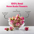 BLUE TEA - Rose Buds Herbal Tea - 1.06 Ounce, Caffeine Free Vegan Detox Tea in Food Grade Pet Jar