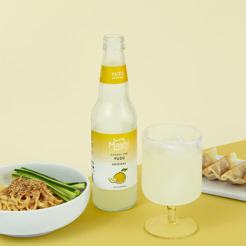 (12 Moshi Sparkling Drinks - Original Yuzu Bottles)