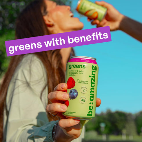 10 25 8 Pack Be Amazing Greens Drink, Mixed Berry, Ready to Drink, Organic Fruits & Vegetables, Coconut Water, Vitamin