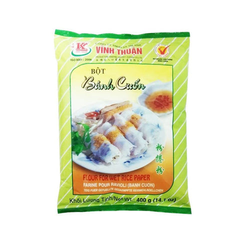 Vinh Thuan Flour for rice paper (Bot Banh Cuon) - 14 Oz (3 packs)