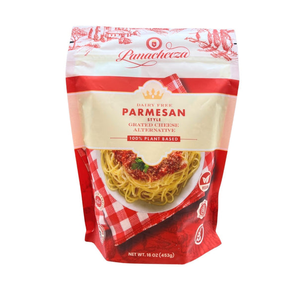 Panacheeza Plant-Based Grated Parmesan Cheese Dairy-Free Vegan Cheese with Cashews, Nutritional Yeast,