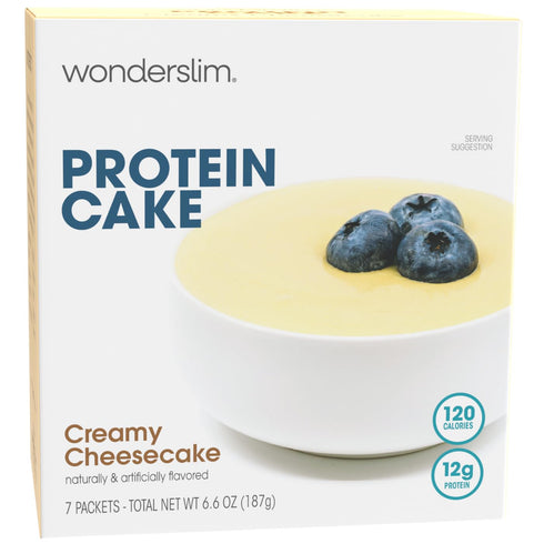 WonderSlim Protein Cake, Creamy Cheesecake, Gluten Free, 12g Protein (7ct)