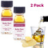 LorAnn Oils Super Strength Flavoring - Butter Rum, Pack of 2, 0.125 fl oz - 4X Stronger for Candy Making