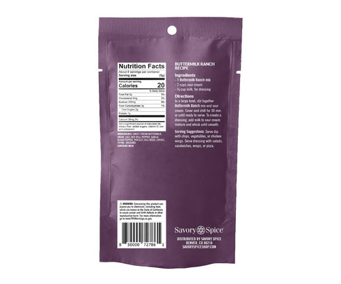 Savory Spice Buttermilk Ranch Spice & Easy Meal Starter Mix, 1.5 oz