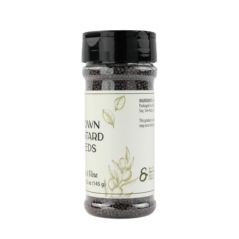 (5.12 Olive & Vine Brown Mustard Seeds, Bold Flavor, For Pickling & Cooking, Rich Tradition, Authentic Taste